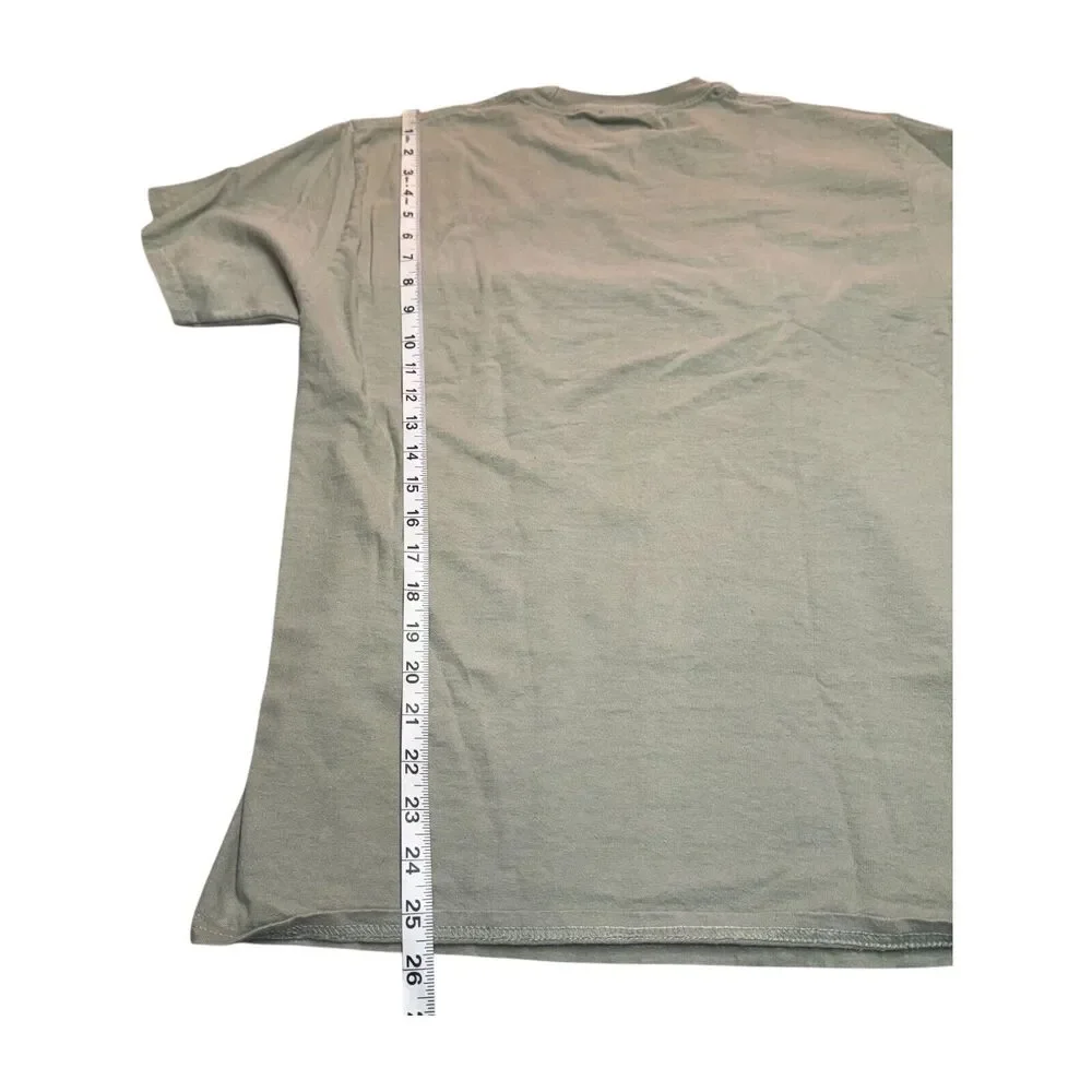Port & Company T-Shirt Men's Medium Olive Green Cotton May be Forest be with You - Picture 6 of 7